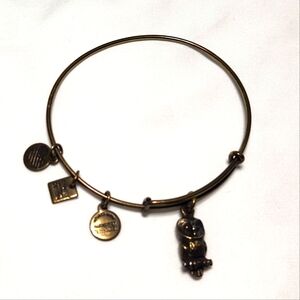 Alex and Ani gold Rafaellian Owl bangle bracelet